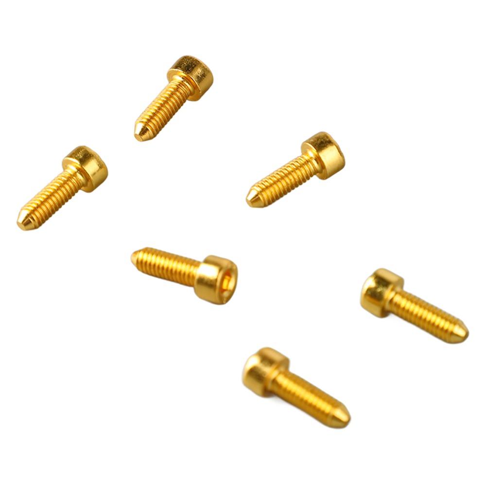 6PCS Black Golden Silver Bridge Saddle Screws Metal Guitar Mounting Screws Electric Guitar