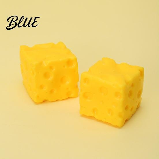 Cheese Sensory Toy 1/2/3Pcs Simulated Cube Squeeze Stress Relief Block Adults Ball Fidget Slow Rising Simulation Food Pinch Anxiety