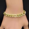 Trend Chain Necklace Collar for Women Men Stainless Steel Gold Color Male Link Chain Bracelet Jewelry Collier Hommes NLT2S02
