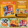 3 In 1 Advanced Paper Magnetic Animal World Transportation Puzzle Montessori Style Educational Learning Playthings Kids Matching Games