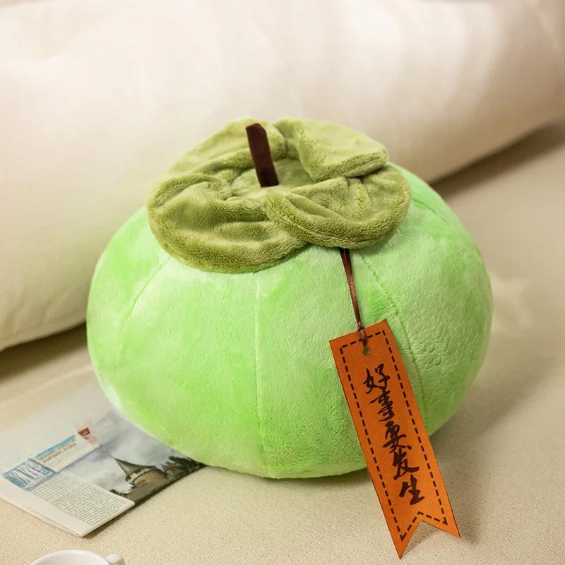 

Новая мягкая плюшевая игрушка в виде фрукта хурмы, оранжевая желтая плюшевая подушка из хурмы, праздничный декор для вечеринки, автомобильный аксессуар, подарок 20cm зелёный