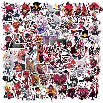 10/50PCS Alastor Stickers Hazbin Hotel Stickers Helluva Boss Stickers Cute Stickers Graffiti Stickers Suitcase Guitar Waterproof Stickers