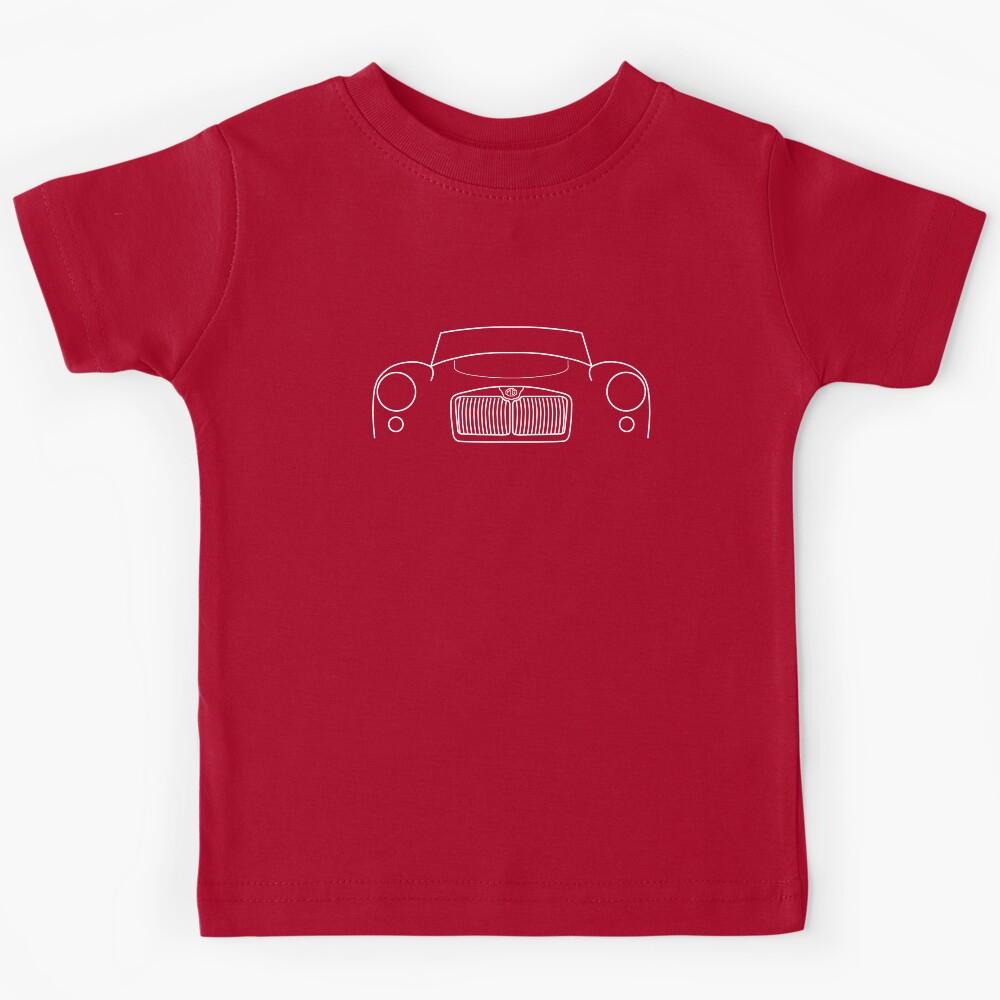 1961 MGA classic car outline graphic (white) Kids T-Shirt 100