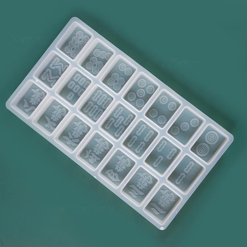 Silicone Small Mahjong Mold DIY Crystal Drop Gel High Mirror Idea for Creative Mold Handmade Accessories