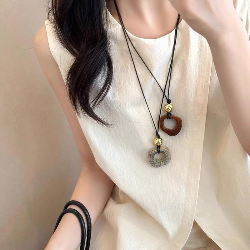 Korean Irregular Pendant Necklace Design Niche Personality Unique Versatile Sweater Chain