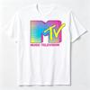 Casual Funny Unisex Unisex Cotton T Shirt 80s 90s Mtv Fluorescent Colors Retro Design Tshirt Graphic Tee Unisex Summer Clothes