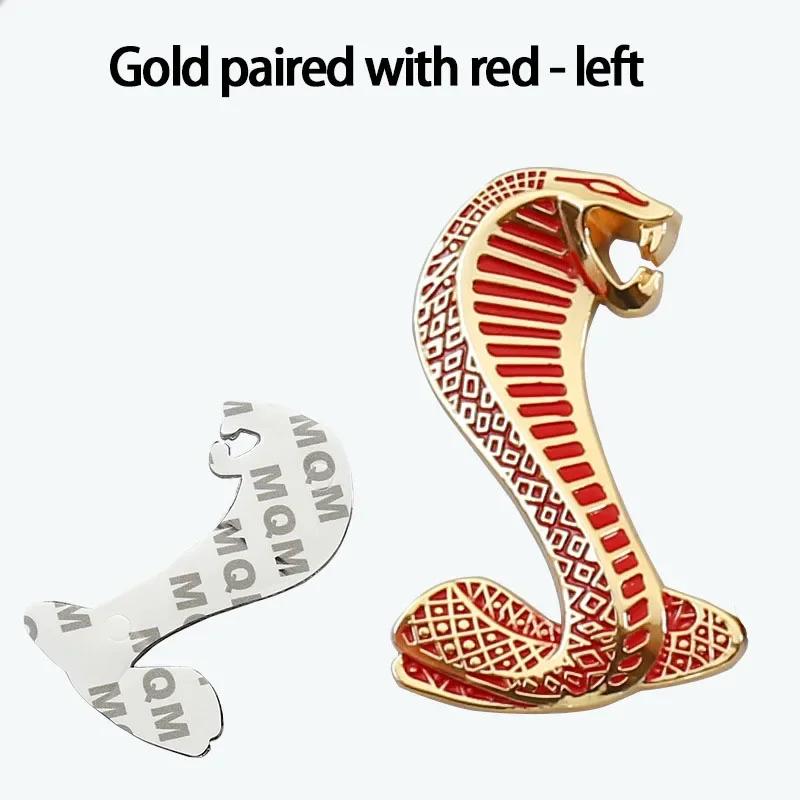 Automotive General Cobra 3D Sticker Car Modification Personalized Metal Tail Logo Covering Scratches Accessories