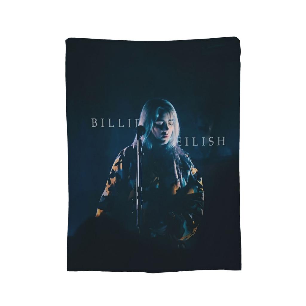 Berühmte Sängerin B-Billie-Girl E-eilish Fleece-Kuscheldecke Decke für Sofa Couch Leichte Bettwäsche Überwürfe,