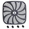 7QT Metal Liners Metal Pots Liners Metal Air Fryers Tray Square Air Fryers Plate Air Fryers Accessory for Cooking