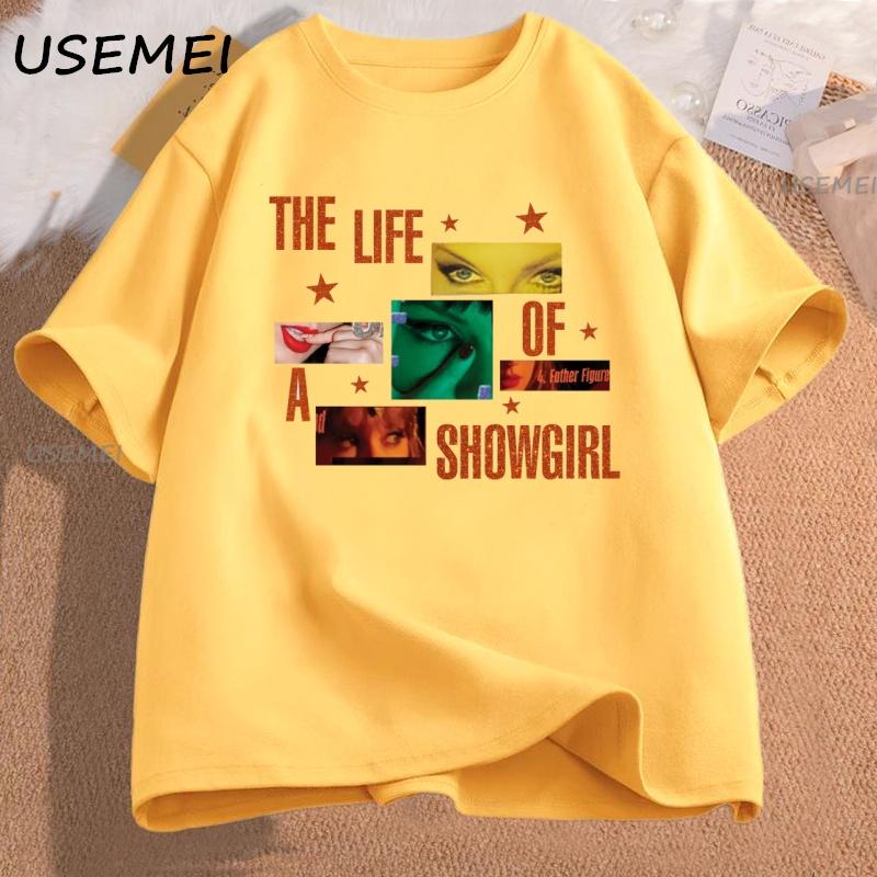 The Life of A Showgirl T Shirt Funny Cotton Short Sleeve Round Neck Tshirt Casual Female Clothing Harajuku Streetwear Tshirt