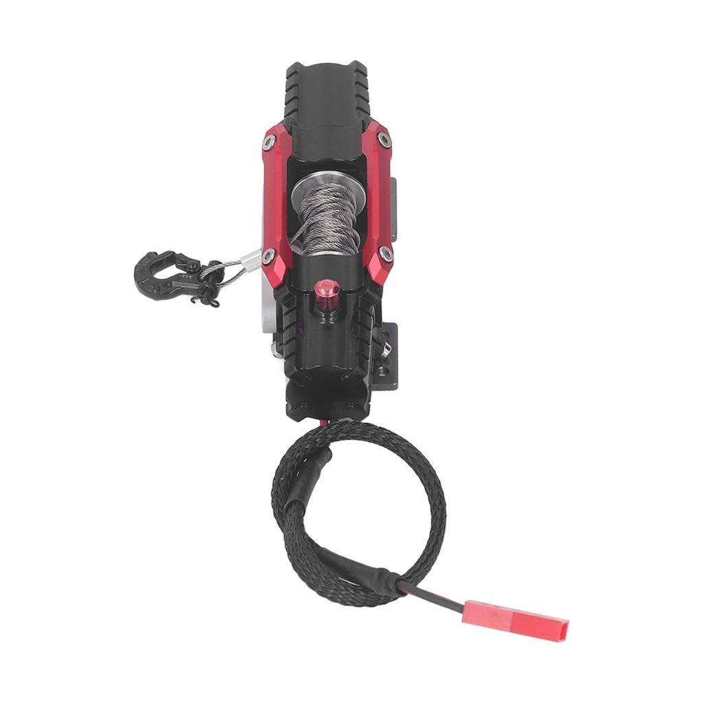 RC Winch Aluminum Alloy Electric Dual Motor Simulated Winch for SCX10 90046 D90 1Celsius10 RC Car 6 to 8V