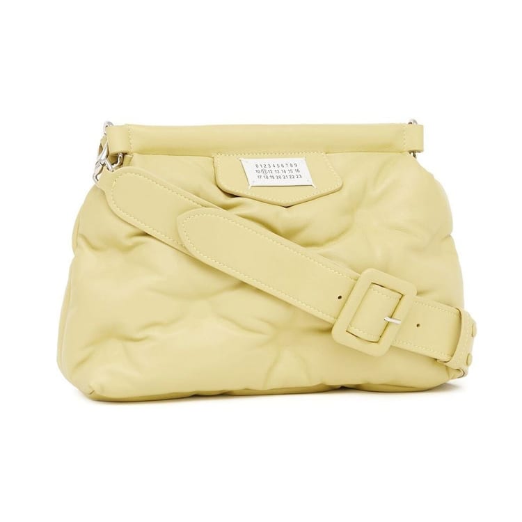 Maison Margiela Lambskin With Calfskin Trim Crossbody Bag, Shoulder Bag Men's Yellow SB1WG0028P4300T7320