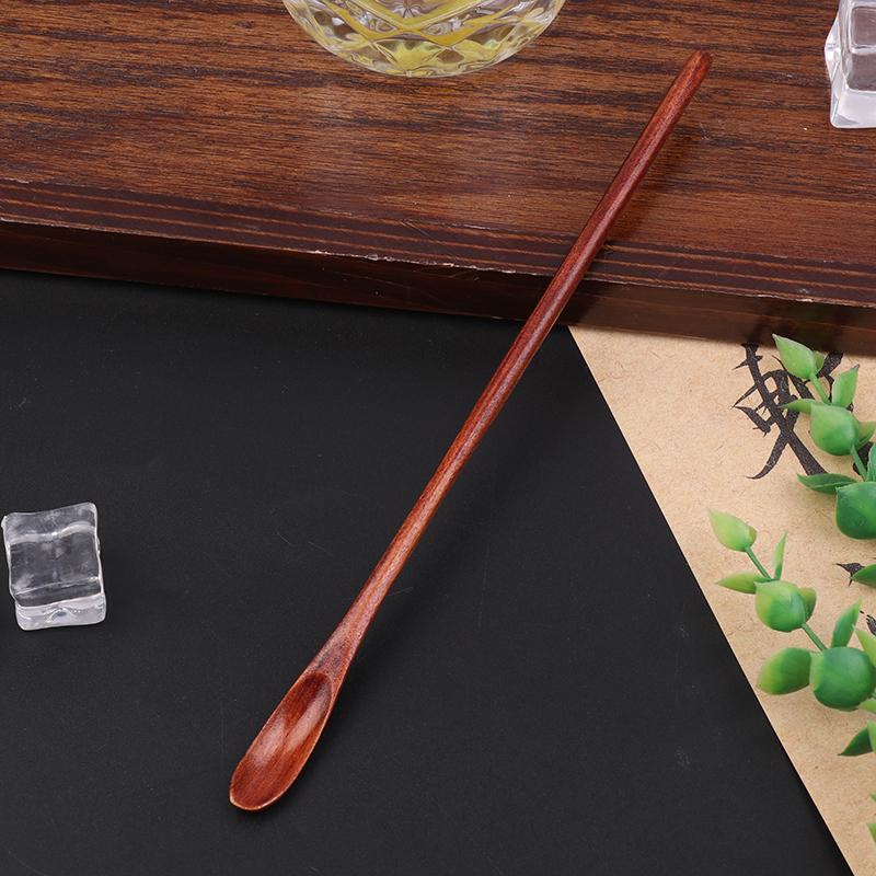 Wooden Long-Handled Spoon | Natural Wood Cooking Spoons for Stirring, Serving & Kitchen Use