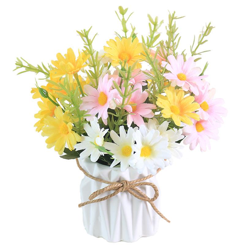 Simulated Potted Plants, Plastic False Flower Ornaments, Artificial Plants Bonsai Dining Table Decorations, Photography Props