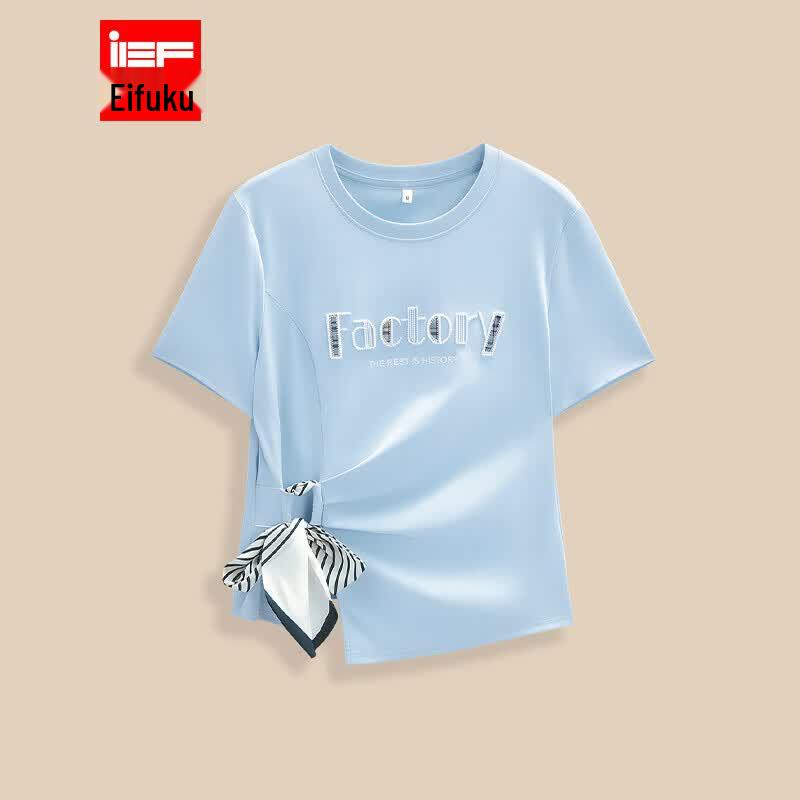 IEF Women s Korean Style Design T-Shirt M синий