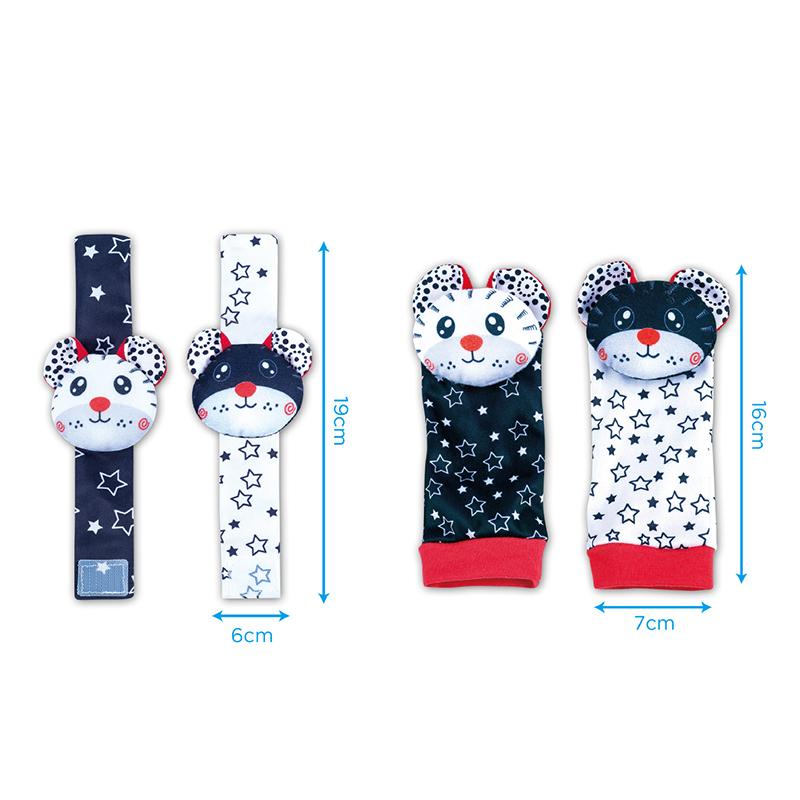 0-12 Months Baby Sock Rattles Cartoon Children Infant Wrist Strap Rattle Toys Baby Rattle Socks Wrist Baby Rattles Newborn Toy