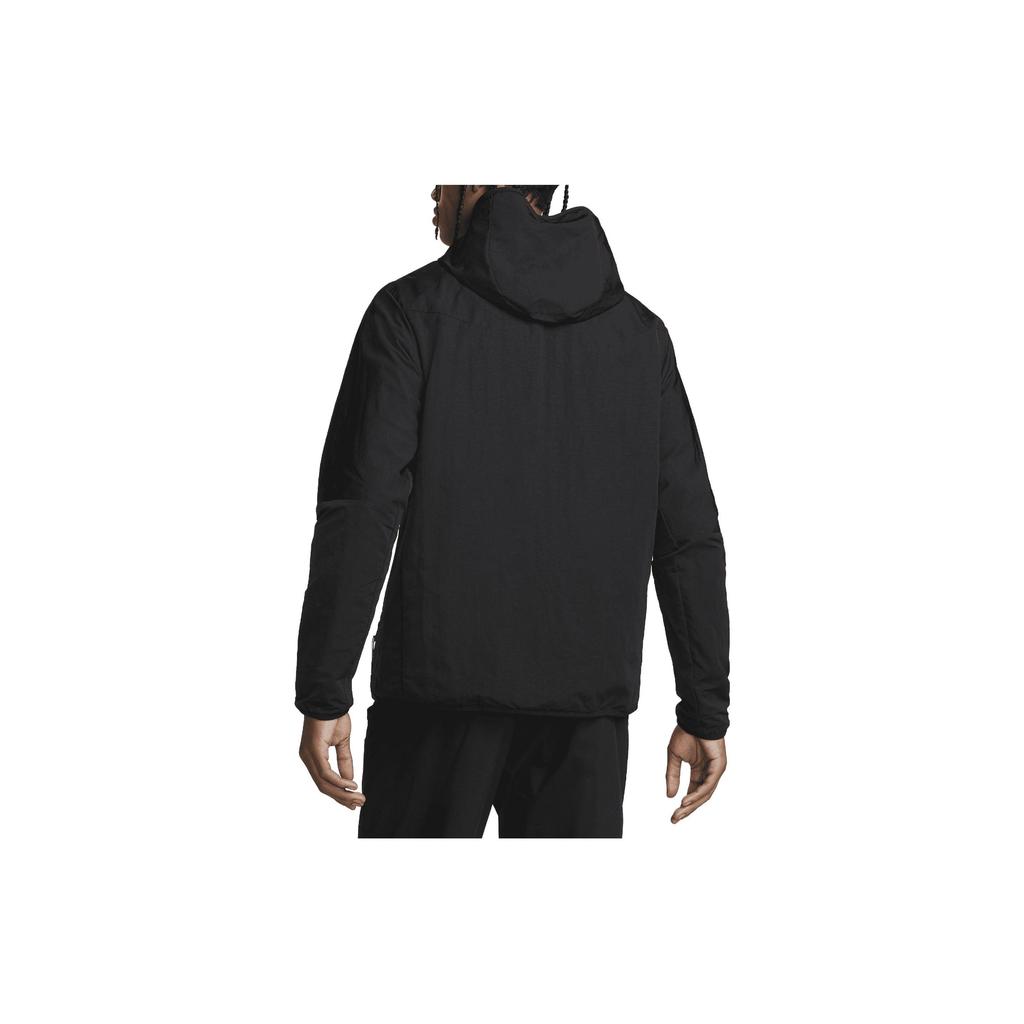 Nike Sportswear Tech Pack Woven Logo Embroidered Hooded Jacket Men Jackets Black DQ4340-010