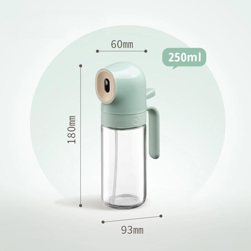 Cooking Oil Sprayer, Refillable Glass Olive Oil Spray Bottle, Leak-Proof Oil Spray Pot for Baking and Roasting, 180/250ml