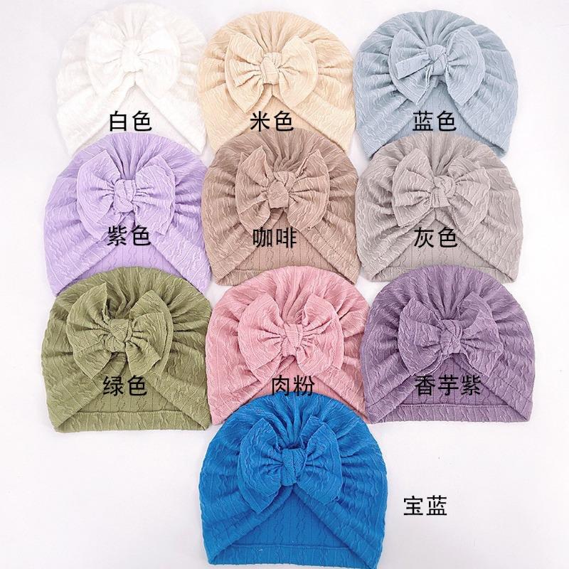 New Baby Jacquard Hat, Cute Boneless Fetal Hat for Infants and Toddlers, Cute Bow Hat for Children