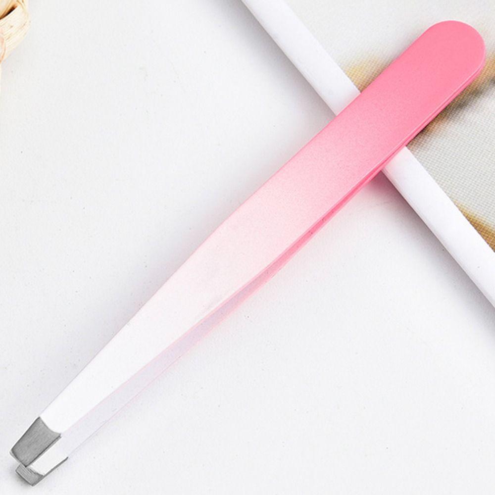 Hair Removal Eyebrow Pliers Colorful Makeup Tool Spray Paint Oblique Mouth Tip Make Up