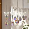 Crystal Wind Chimes Suncatcher Hanging Pendant Outdoor Indoor Ornament  Window Drop Bell Home Garden Decorarion