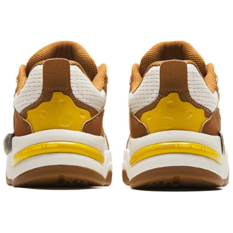 Anta Anti-Slip Wear-Resistant Low-Top Skateboard Shoes Women's Brown White Sneakers 122428061-5