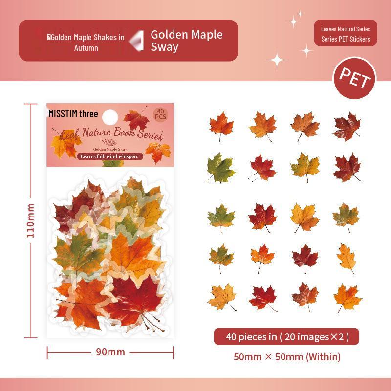 Shí Guāng Leaf Natural Series: Tree-Themed Journal Scenery Stickers (6 Styles)