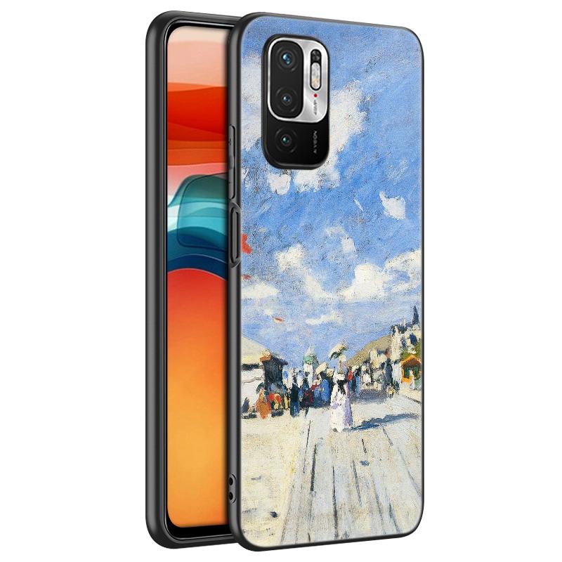 Claude Monet Silicone Phone Case For Xiaomi Redmi Note 11 10 9 8 Pro 11T 10T 10S 9S 8T 9 9A 9C 9T Black Soft Cover Coque Funda