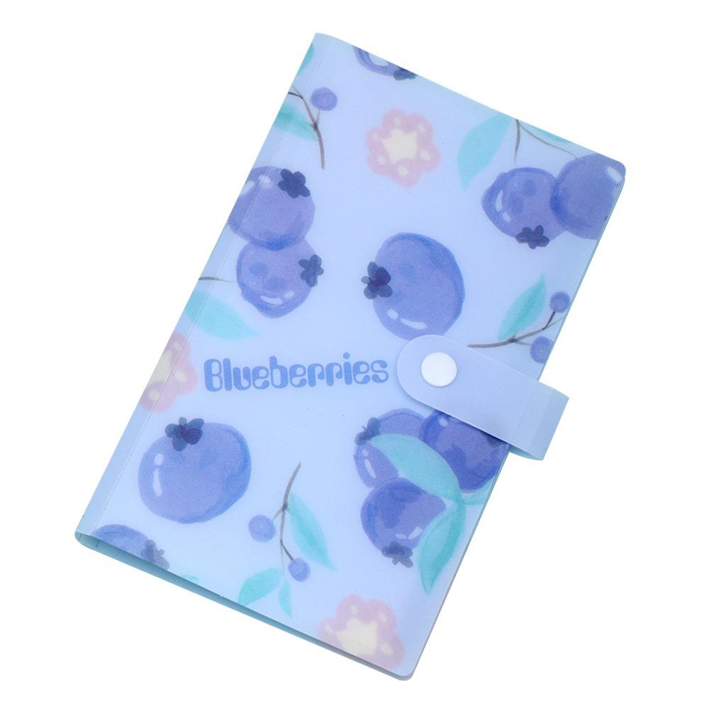 

Transparent PVC Photo Card Album 120 Slots 3 Inch Storage Album Fruit Storage Album Photo Storage Blueberry