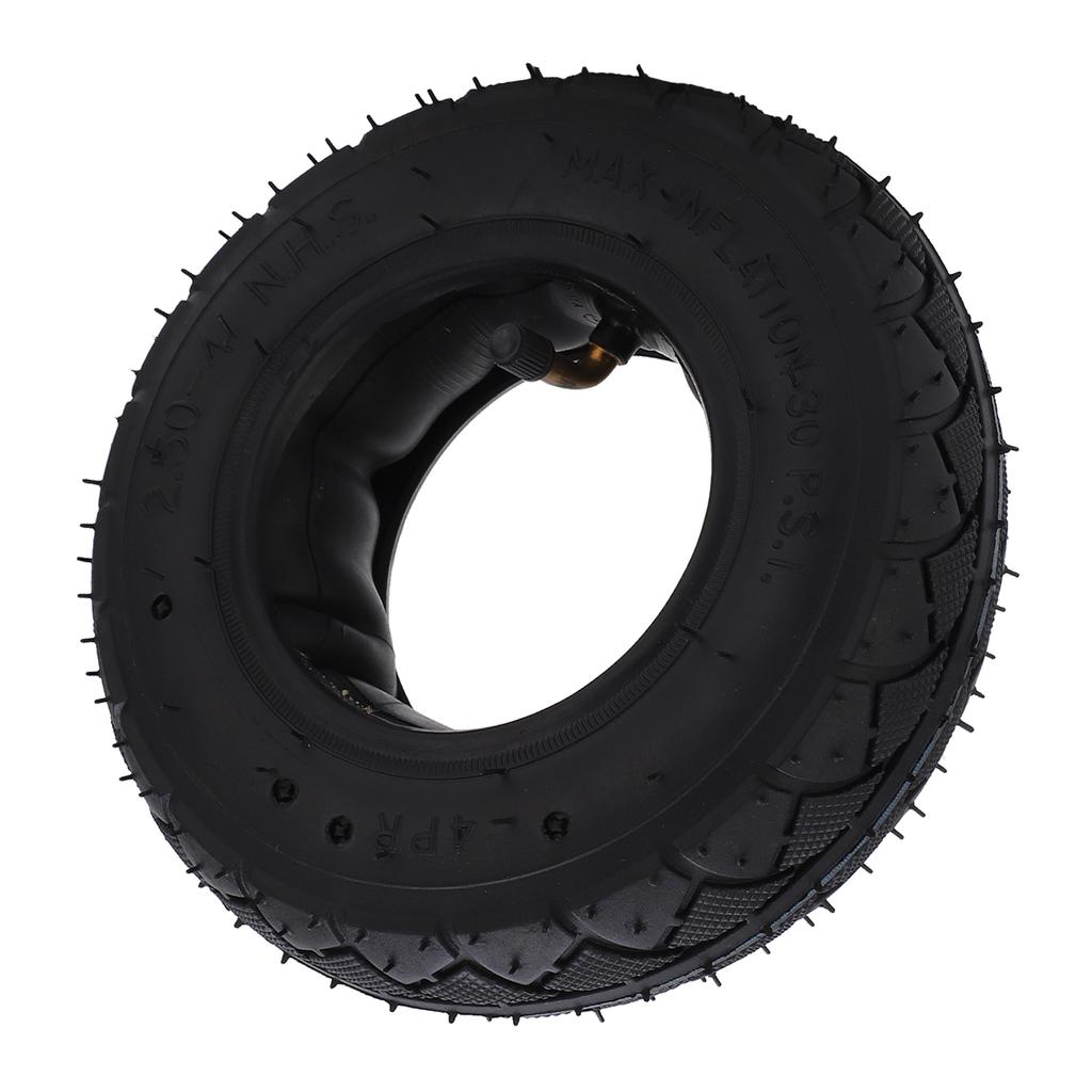2.50?4 Tire and Inner Tube Set Rubber Inner Outer Tyre Replacement for Scooters Electric Wheelchairs