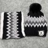 1Set Knitted Fabric Convenient Wearing Warm Gift Soft Flexible Scarf Outdoor Sports Hat Windproof Hat+Scarf