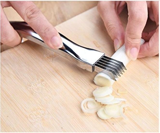 HJ Green Onion Green Onion Stainless Steel Cutter, Sassa,