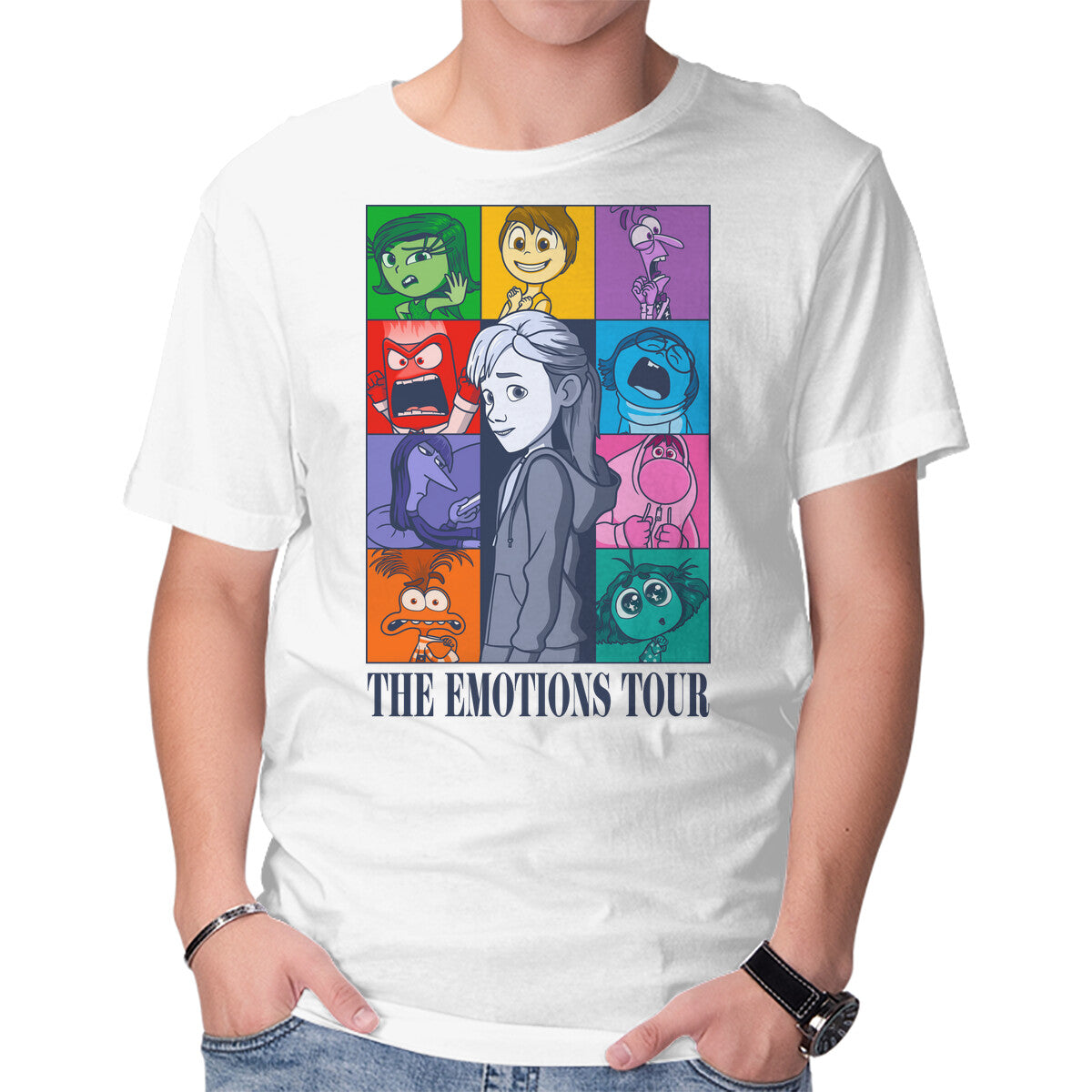 Unisex Crew Neck T-Shirt The Emotions Tour Graphic Short Sleeve Casual Tee XL
