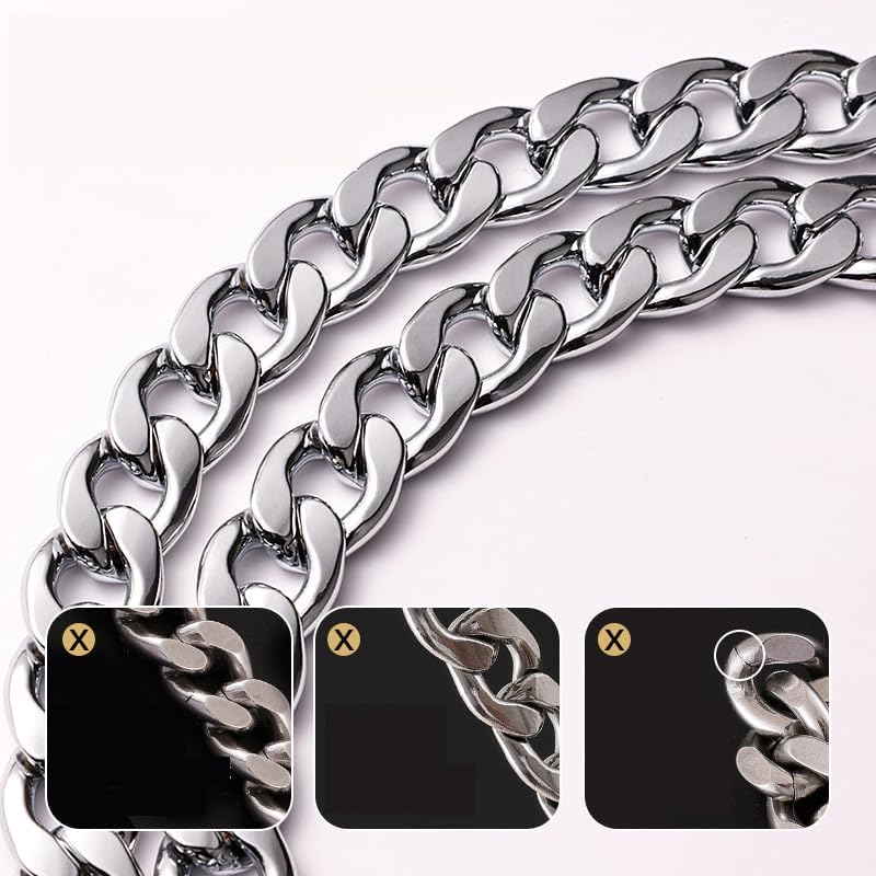Luxury Flat Chain Design Professional Training Chain Collar, Stainless Steel Dog Training Collar, Professional Flat Chain Design, Mirror Polished