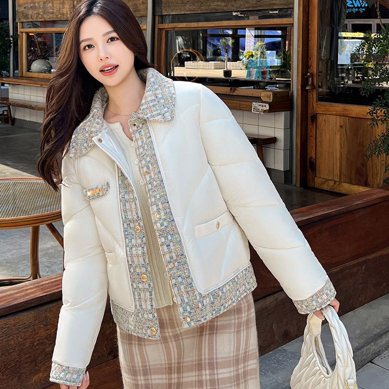 Big fur collar new loose cotton-padded coat for women's long over-knee thickened large-size down cotton-padded coat