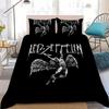 Copripiumino Federa Set Biancheria da Letto L-Led Band Z-Zeppelin per Adulti Ragazzo Ragazza Set 2/3 Pezzi Singolo Matrimoniale Full Size Decorazione Camera da Letto