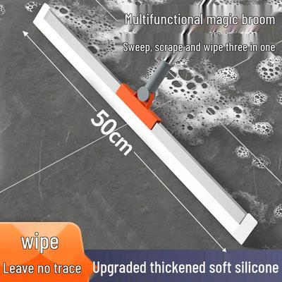 Dual-Use Silicone Broom & Squeegee - Multipurpose Mop and Scraper for Household Cleaning