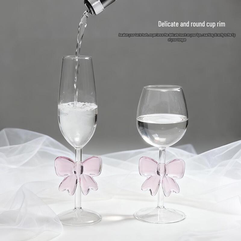 High Borosilicate Glass Bowknot Wine Glass