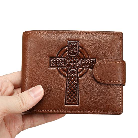 

Men Front Pocket Wallet Large Capacity Bi-fold Wallet with Zipper Pocket Embossed Animal Card Holder Folding Cash Coin Wallet