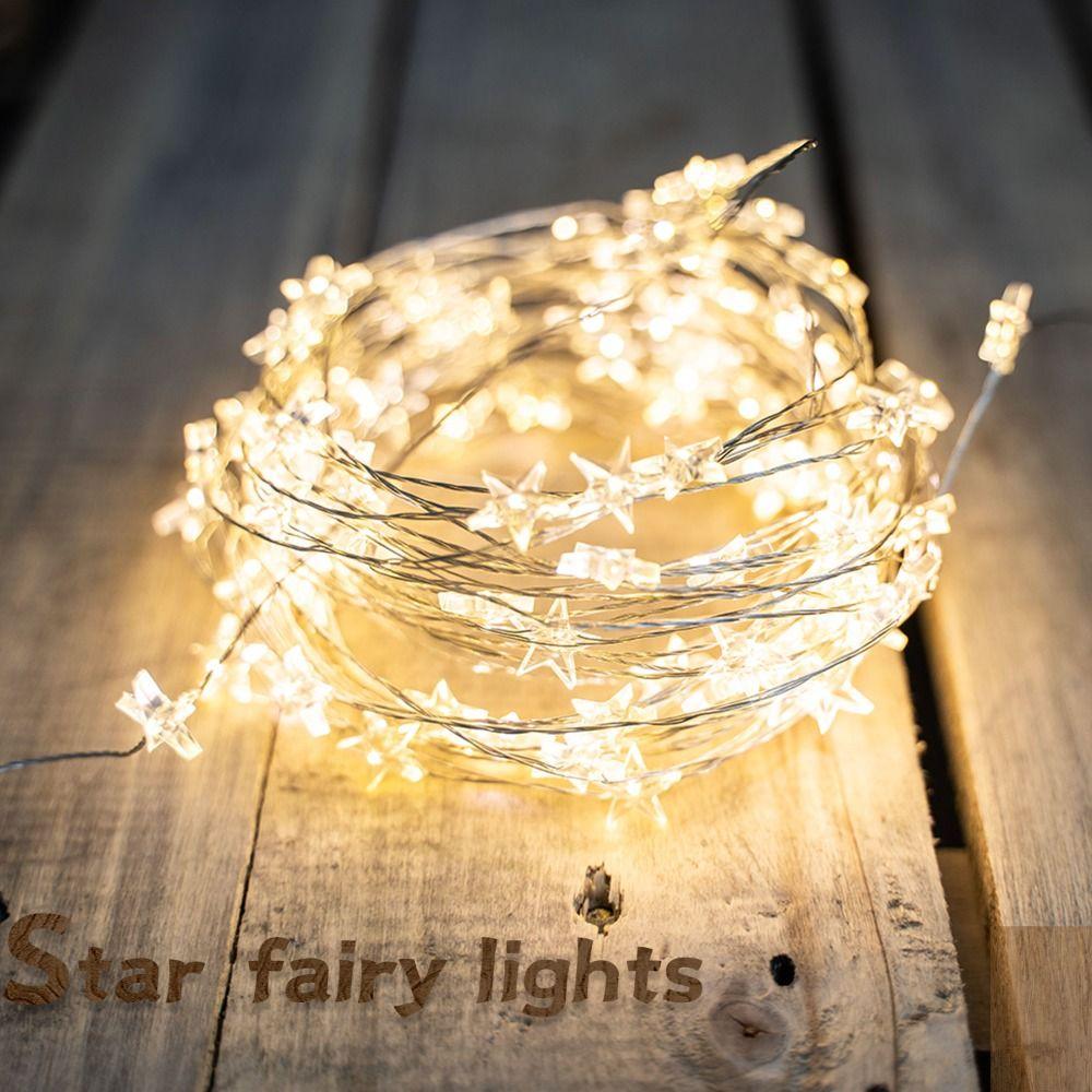 10/20/40 LED Star Light String PVC Fairy Lights Decor Lights Copper Wire Starry Light  Christmas