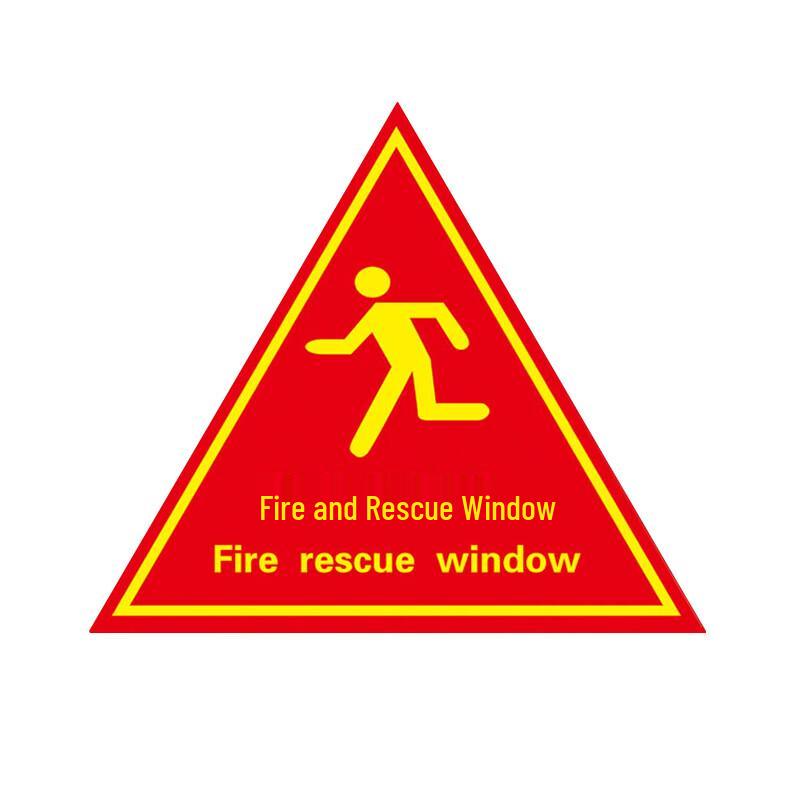 Guanfeng Triangular Fire Rescue Safety Sticker 20x20cm