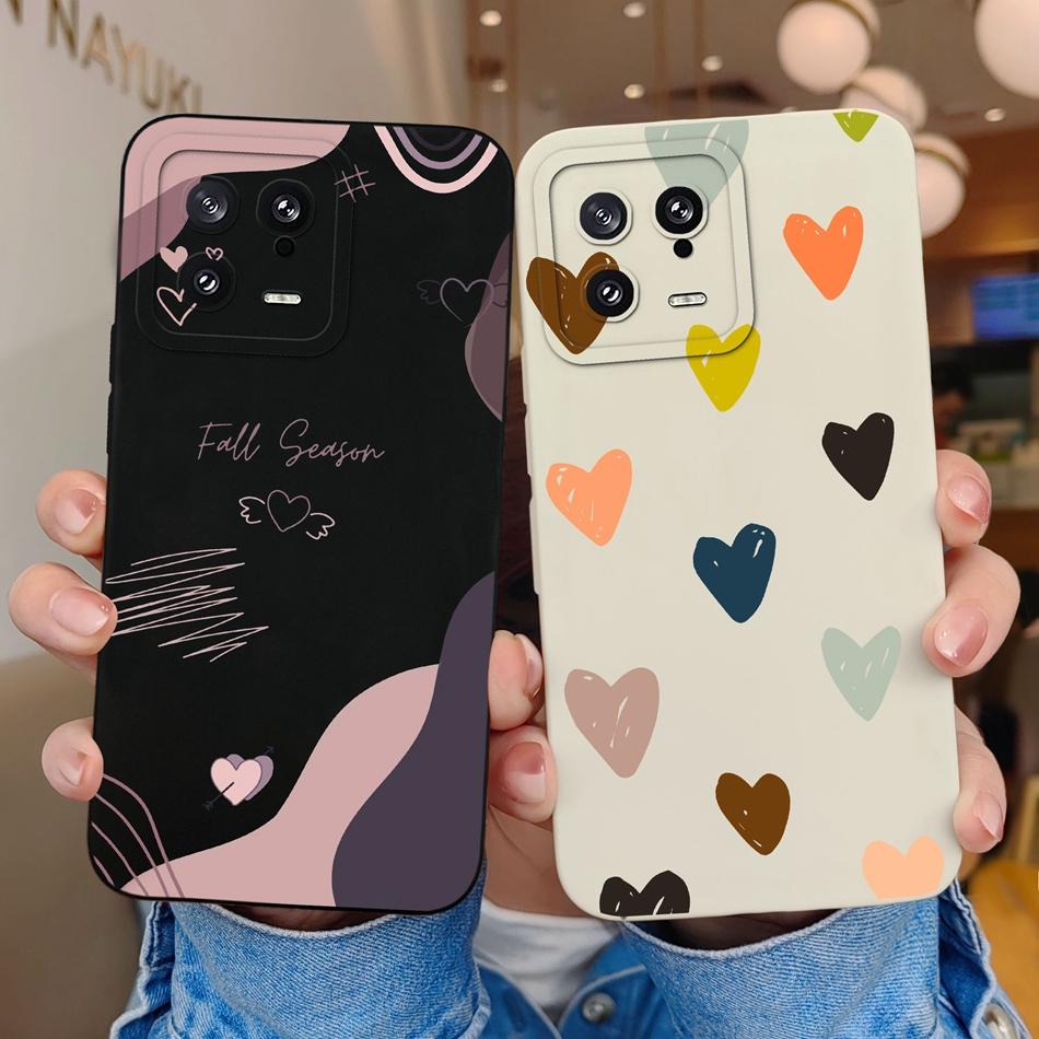 For Xiaomi 13 Pro Lite Civi2 Phone Cases Special Pattern Cover Camera Protection Smooth Liquid Silicone Anti fingerprint Shell