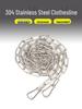 Stainless Steel Multipurpose Chain: Clothes Drying, Hanging, Pet Traction, Anti-theft, Outdoor Use.