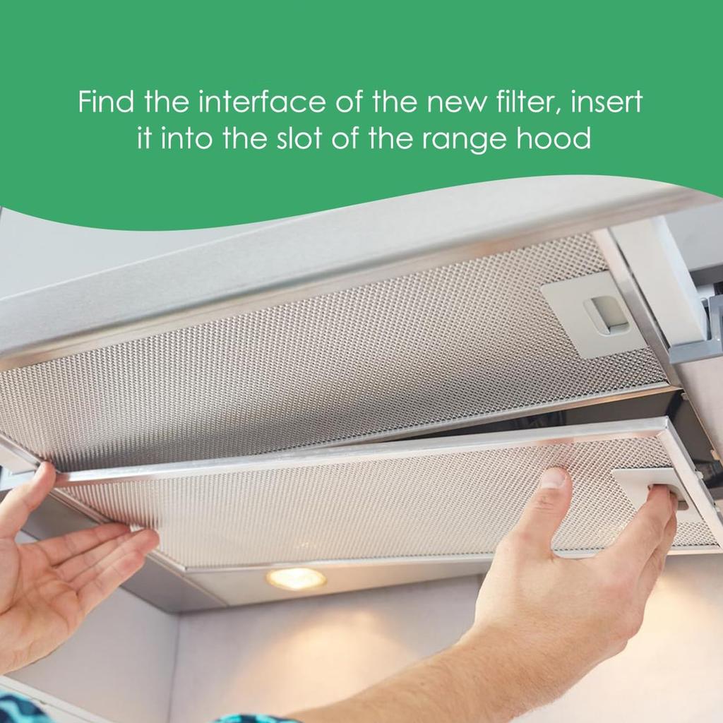 Range Hood Grease Filter Replacement Mesh Filter Kitchen Exhaust Fan Filters Metal Texture for Kitchen Ventilation