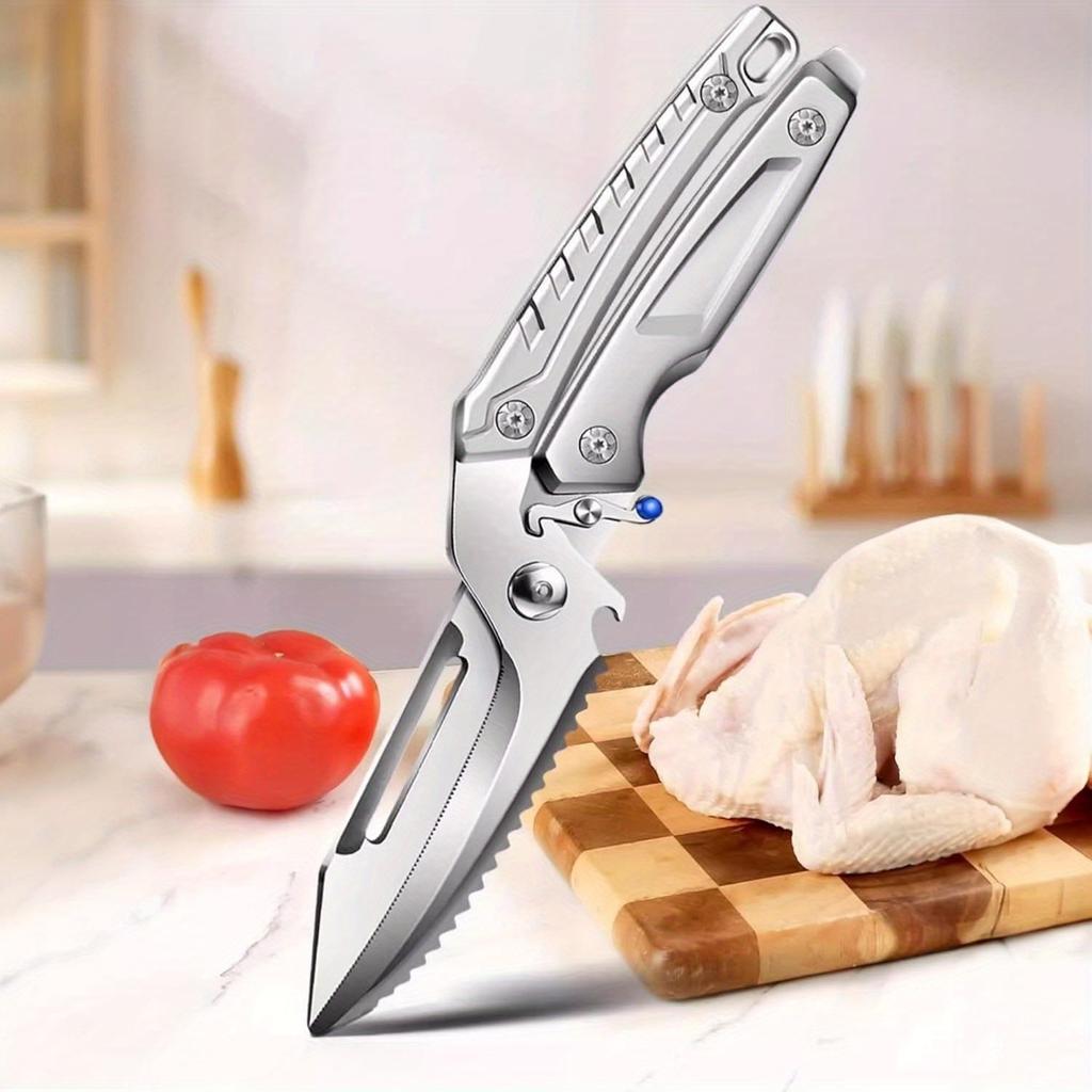 Heavy Duty Poultry Scissors,Professional Commercial Kitchen Shears with Sharp Blades, Forged Stainless Steel Construction,Turkey, Chicken, Pork