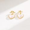 Boucles d'oreilles élégantes de couleur or pour femmes, tempérament blanc, boucles d'oreilles irrégulières, bijoux tendance, cadeaux