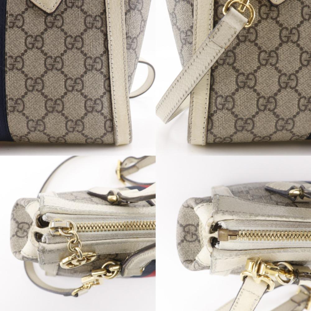 Gucci Off-dias Small Handbag 547551 2WAYShoulder Beige GG Supreme Canvas Women Used