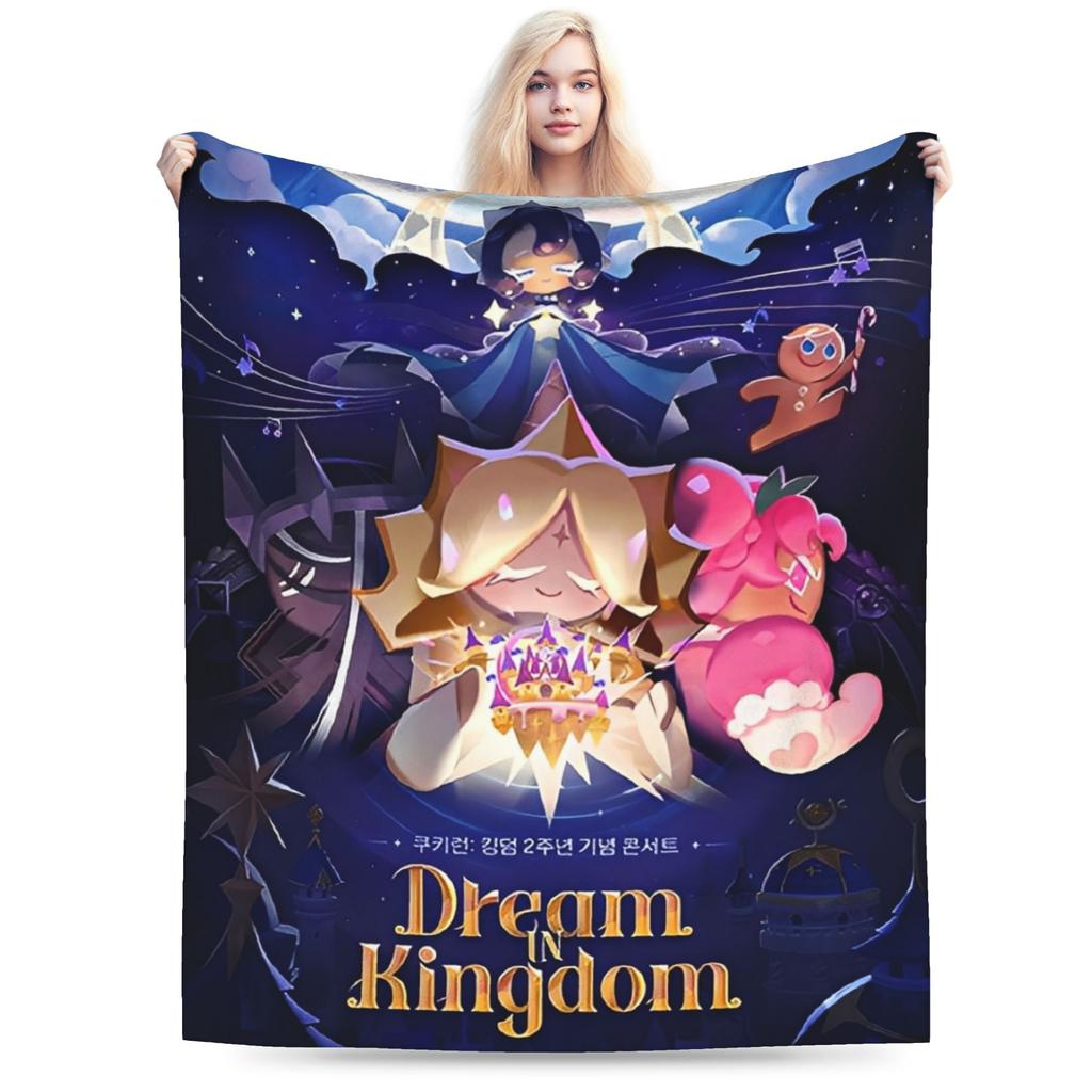 Comfortable Cookie Run Kingdom  Blanket Merch Bedding Decorative Video Games Throws And Blankets Warm Flannel for Office