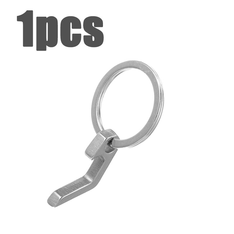 

1-10PC Portable Stainless Steel Beer Bottle Opener Keychain Men Gifts Mini Bottle Opener Titanium Alloy Key Ring Carry Easily