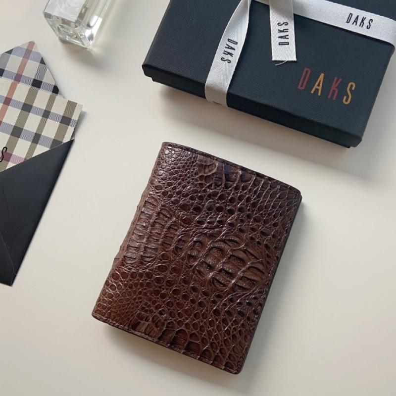 Daks Brown Crocodile Leather Wallet Dbwa6e717w3